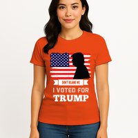 Dont Blame Me I Voted For Trump Distressed Vintage Flag Womens T-Shirt