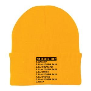 Double Bassist My Perfect Day Double Bass Player Day Plan Gift Knit Cap Winter Beanie