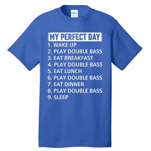 Double Bassist My Perfect Day Double Bass Player Day Plan Gift Tall T-Shirt