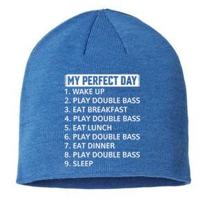 Double Bassist My Perfect Day Double Bass Player Day Plan Gift Sustainable Beanie