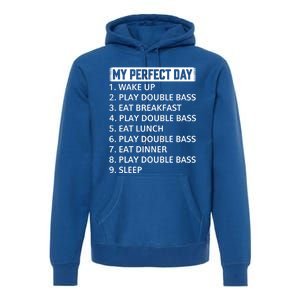 Double Bassist My Perfect Day Double Bass Player Day Plan Gift Premium Hoodie