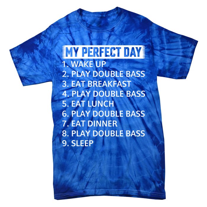 Double Bassist My Perfect Day Double Bass Player Day Plan Gift Tie-Dye T-Shirt