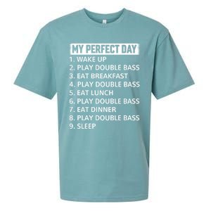 Double Bassist My Perfect Day Double Bass Player Day Plan Gift Sueded Cloud Jersey T-Shirt