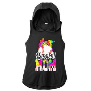 Dye Baseball Mom Baseball Mama Sport MotherS Day Ladies PosiCharge Tri-Blend Wicking Draft Hoodie Tank