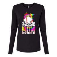 Dye Baseball Mom Baseball Mama Sport MotherS Day Womens Cotton Relaxed Long Sleeve T-Shirt