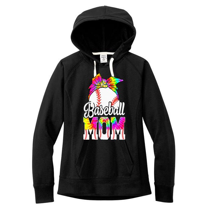 Dye Baseball Mom Baseball Mama Sport MotherS Day Women's Fleece Hoodie