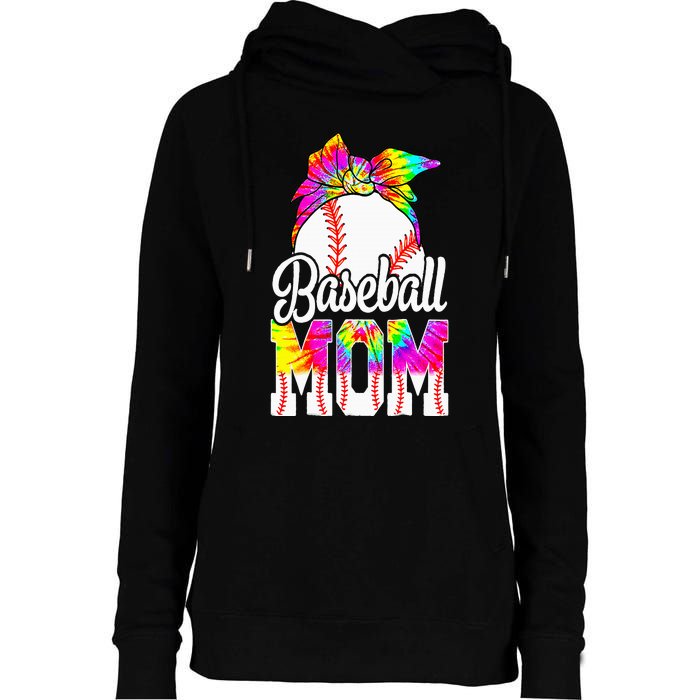 Dye Baseball Mom Baseball Mama Sport MotherS Day Womens Funnel Neck Pullover Hood