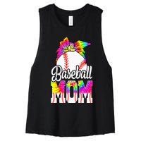 Dye Baseball Mom Baseball Mama Sport MotherS Day Women's Racerback Cropped Tank