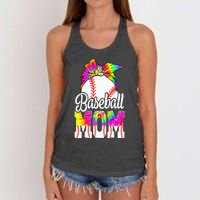 Dye Baseball Mom Baseball Mama Sport MotherS Day Women's Knotted Racerback Tank