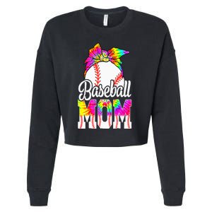 Dye Baseball Mom Baseball Mama Sport MotherS Day Cropped Pullover Crew