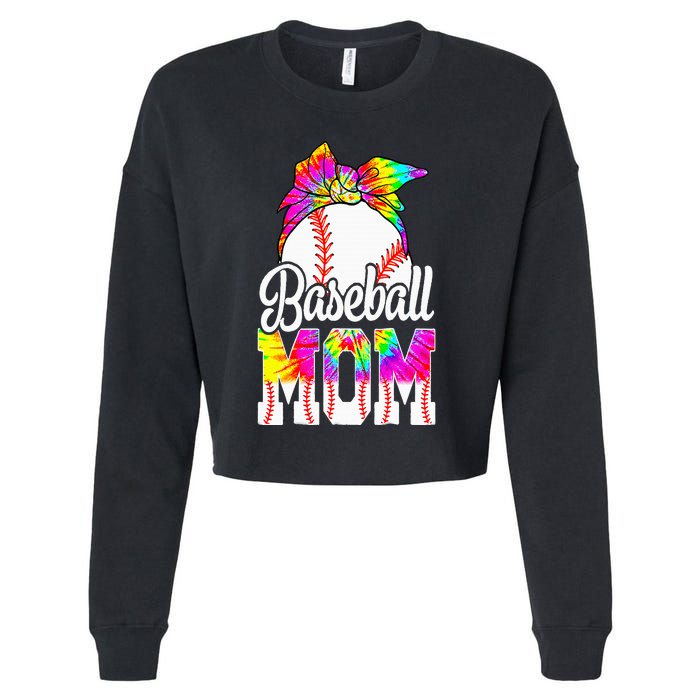 Dye Baseball Mom Baseball Mama Sport MotherS Day Cropped Pullover Crew