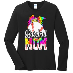 Dye Baseball Mom Baseball Mama Sport MotherS Day Ladies Long Sleeve Shirt