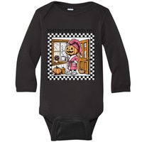 DonT Bother Me Until Fall Halloween Boo Pumpkin Patch Ghost Baby Long Sleeve Bodysuit