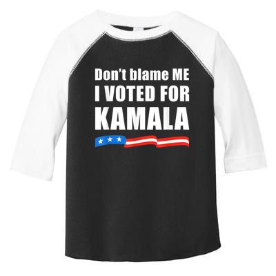 Dont Blame Me I Voted For Kamala Pro Harris Supporter Toddler Fine Jersey T-Shirt