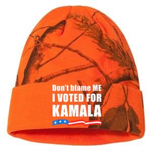 Dont Blame Me I Voted For Kamala Pro Harris Supporter Kati Licensed 12" Camo Beanie