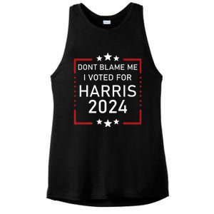 Dont Blame Me I Voted For Kamala Pro Harris Supporter Ladies PosiCharge Tri-Blend Wicking Tank