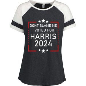 Dont Blame Me I Voted For Kamala Pro Harris Supporter Enza Ladies Jersey Colorblock Tee