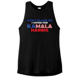 Dont Blame Me I Voted For Kamala Pro Harris Supporter Ladies PosiCharge Tri-Blend Wicking Tank