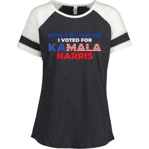 Dont Blame Me I Voted For Kamala Pro Harris Supporter Enza Ladies Jersey Colorblock Tee