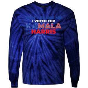 Dont Blame Me I Voted For Kamala Pro Harris Supporter Tie-Dye Long Sleeve Shirt