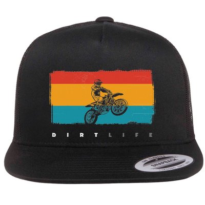 Dirt Bike Motocross Flat Bill Trucker Hat