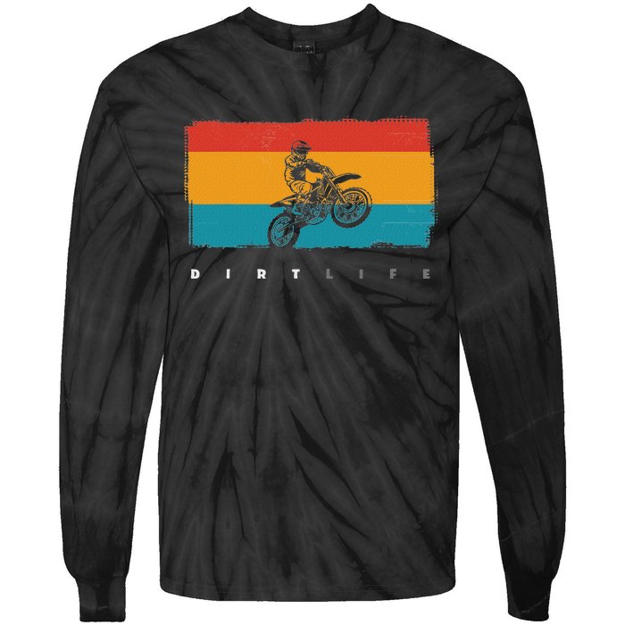 Dirt Bike Motocross Tie-Dye Long Sleeve Shirt