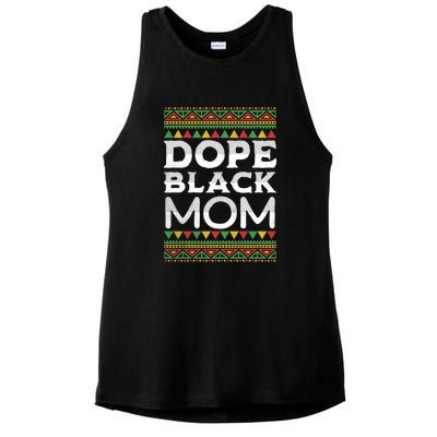 Dope Black Mom African American Juneteenth Mothers Day Gift Ladies PosiCharge Tri-Blend Wicking Tank