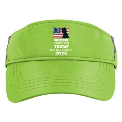 DonT Blame Me I Voted For Trump Trump 2024 Patriot Us Flag Meaningful Gift Adult Drive Performance Visor