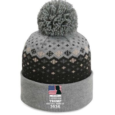 DonT Blame Me I Voted For Trump Trump 2024 Patriot Us Flag Meaningful Gift The Baniff Cuffed Pom Beanie