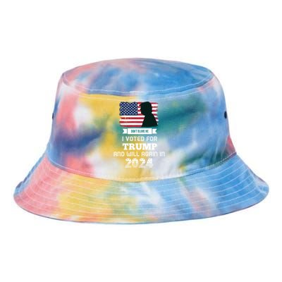 DonT Blame Me I Voted For Trump Trump 2024 Patriot Us Flag Meaningful Gift Tie Dye Newport Bucket Hat