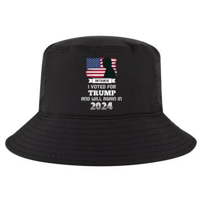 DonT Blame Me I Voted For Trump Trump 2024 Patriot Us Flag Meaningful Gift Cool Comfort Performance Bucket Hat