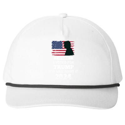 DonT Blame Me I Voted For Trump Trump 2024 Patriot Us Flag Meaningful Gift Snapback Five-Panel Rope Hat