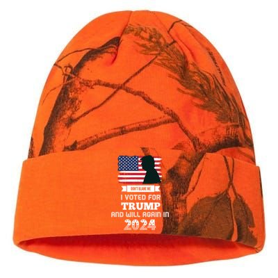 DonT Blame Me I Voted For Trump Trump 2024 Patriot Us Flag Meaningful Gift Kati Licensed 12" Camo Beanie