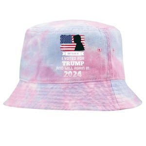 DonT Blame Me I Voted For Trump Trump 2024 Patriot Us Flag Meaningful Gift Tie-Dyed Bucket Hat