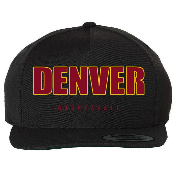 Denver Basketball Mile City High Colorado Practice Jersey Wool Snapback Cap