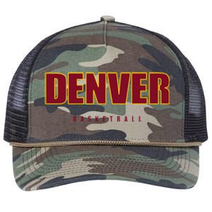 Denver Basketball Mile City High Colorado Practice Jersey Retro Rope Trucker Hat Cap