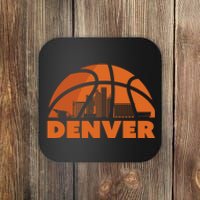 Denver City Skyline Colorado Basketball Fan Jersey Coaster