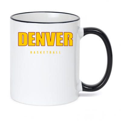 Denver Basketball Mile City High Colorado Practice Jersey 11oz Black Color Changing Mug