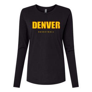 Denver Basketball Mile City High Colorado Practice Jersey Womens Cotton Relaxed Long Sleeve T-Shirt