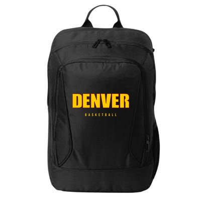 Denver Basketball Mile City High Colorado Practice Jersey City Backpack