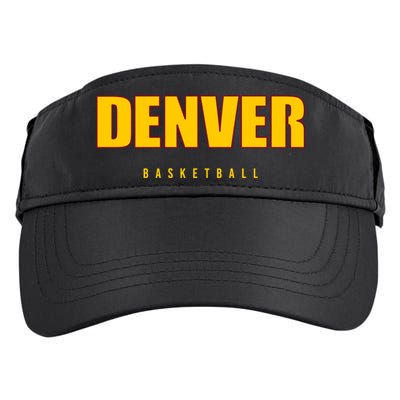 Denver Basketball Mile City High Colorado Practice Jersey Adult Drive Performance Visor