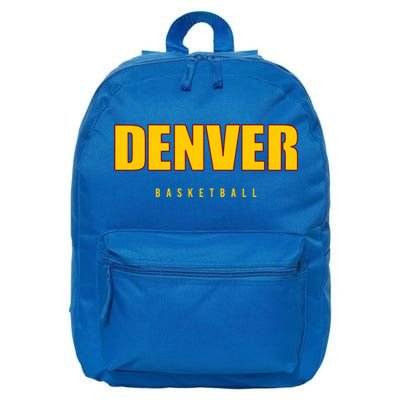 Denver Basketball Mile City High Colorado Practice Jersey 16 in Basic Backpack