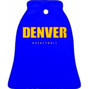 Denver Basketball Mile City High Colorado Practice Jersey Ceramic Bell Ornament