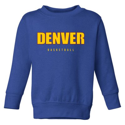 Denver Basketball Mile City High Colorado Practice Jersey Toddler Sweatshirt