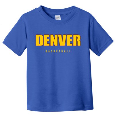 Denver Basketball Mile City High Colorado Practice Jersey Toddler T-Shirt