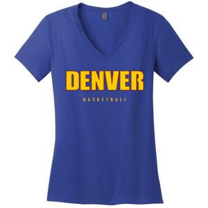 Denver Basketball Mile City High Colorado Practice Jersey Women's V-Neck T-Shirt