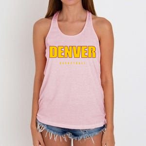 Denver Basketball Mile City High Colorado Practice Jersey Women's Knotted Racerback Tank