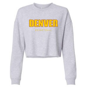 Denver Basketball Mile City High Colorado Practice Jersey Cropped Pullover Crew