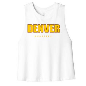 Denver Basketball Mile City High Colorado Practice Jersey Women's Racerback Cropped Tank