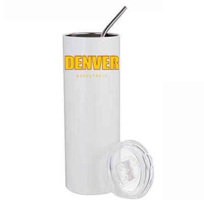 Denver Basketball Mile City High Colorado Practice Jersey Stainless Steel Tumbler